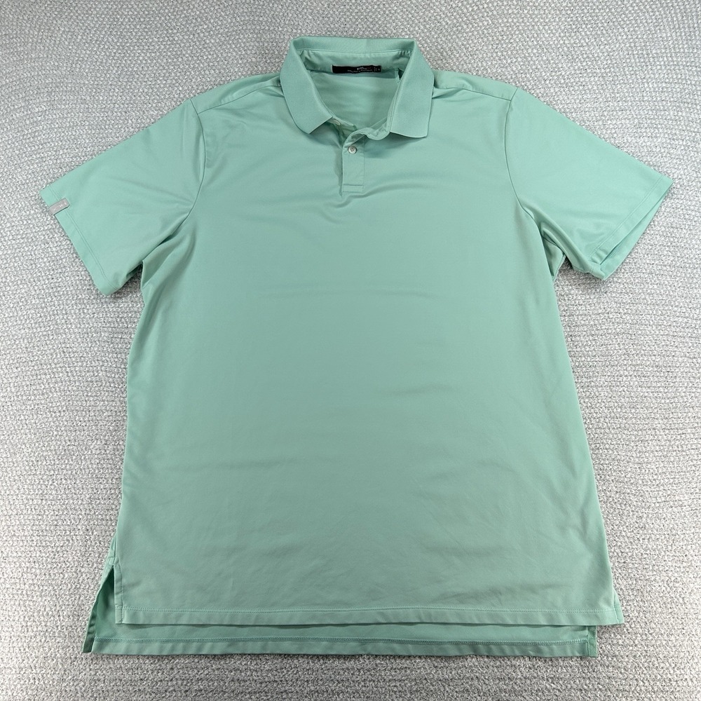 RLX Ralph Lauren Polo Shirt Mens XL Mint Green Golf Performance Stretch Preppy